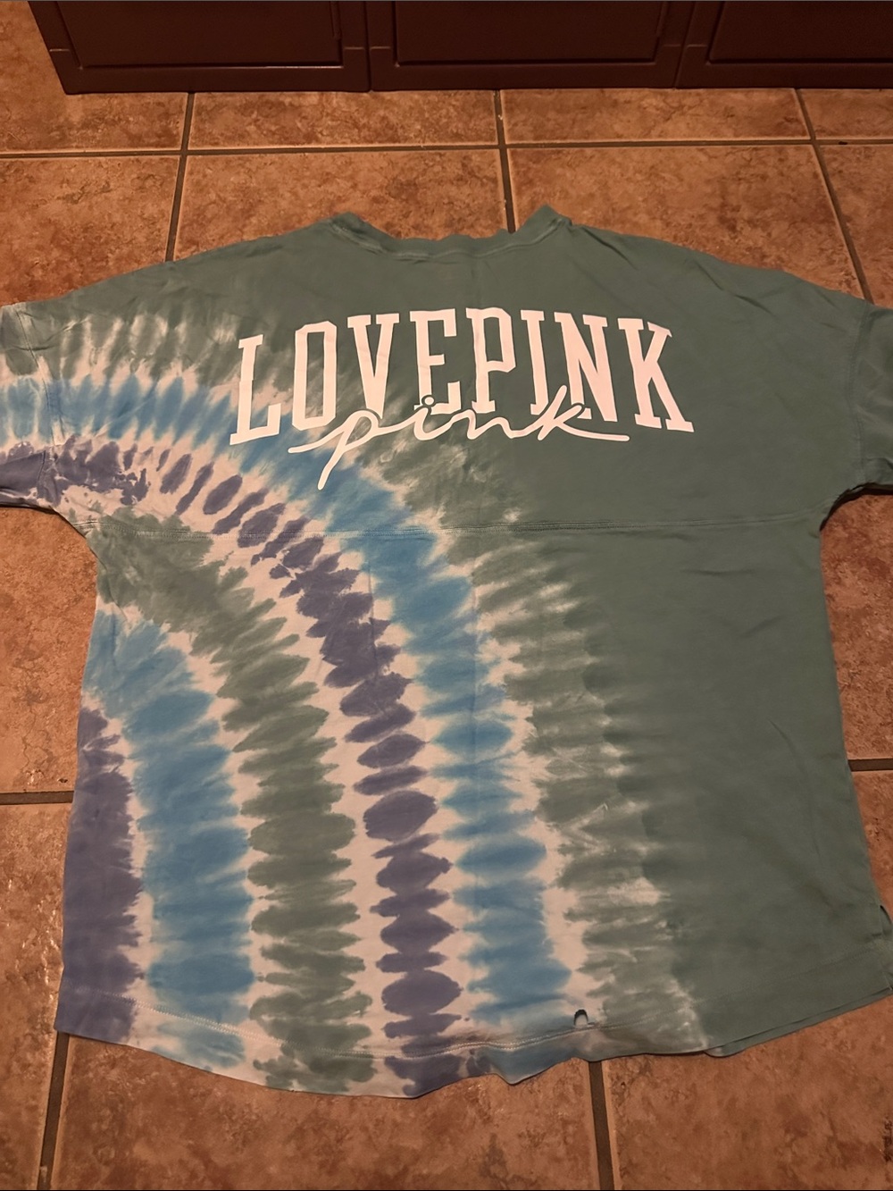 VS Pink Oversized Tie Dye Size Small Shirt